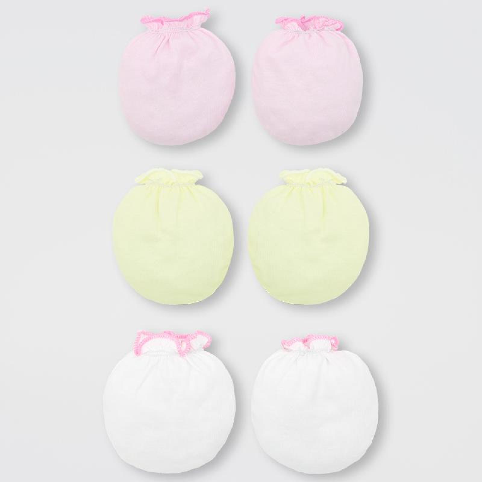 Set 3 đôi bao tay thun bé gái IQ Baby cotton
