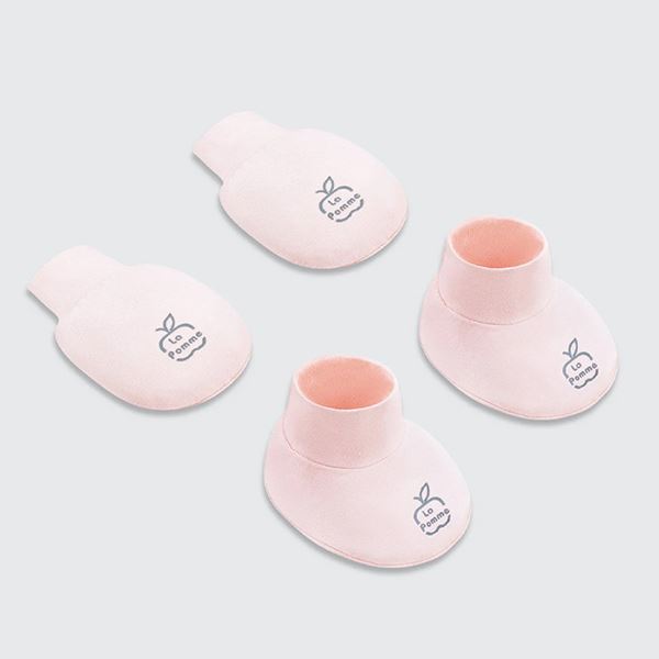 Set bao tay bao chân La Pomme Người bạn trong vườn màu hồng